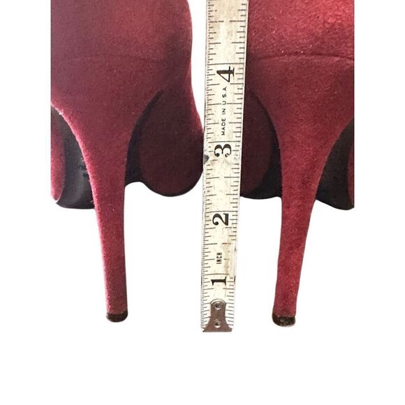 Versace 1969 Italia Women Red Suede point stiletto heel Size: 361/2, US 6 - Picture 11 of 11